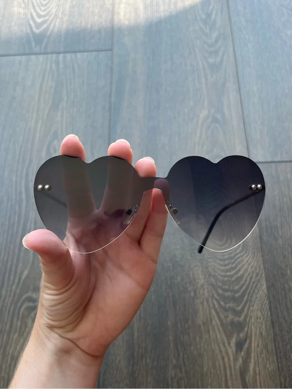 NWOT Black Heart Shaped Sunglasses